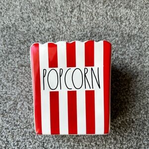 Red and White Popcorn Container
